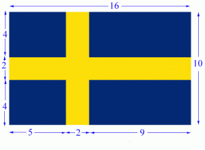 Sveriges flaggas proportioner