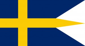 Sveriges flagga 1625, för flottan.