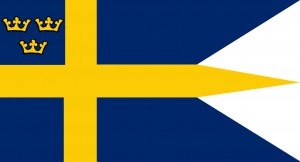 Sveriges första formella Kungliga flagga kom 1764.