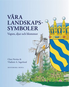 Book cover for "Våra landskapssymboler", (Our historical provinces symbols)