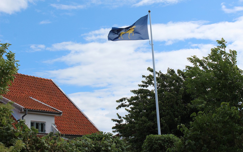 Ölandsflaggan på flagstång