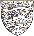 Arms of king Valdemar (1250-1275) and his mothers brother, king Erik (1222-1250)
