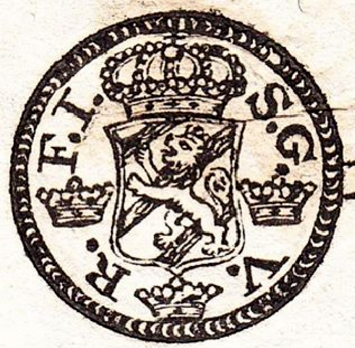 En två penny från 1743