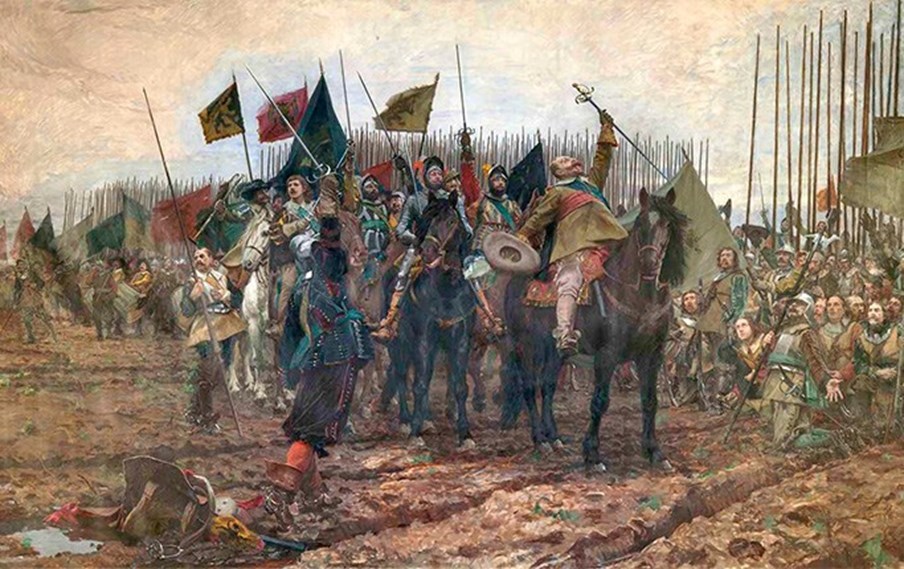 Nils Forsbergs tavla Gustaf II Adolf före slaget vid Lützen