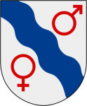 Arms of Avesta. Creative commons: Lokal profil