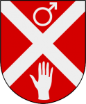 Arms of Laxå. Creative commons: Lokal profil