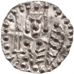 Mynt med sköld från präglat av kung Knut Eriksson