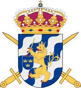 Älvsborgs regementes vapensköld med ett lejon